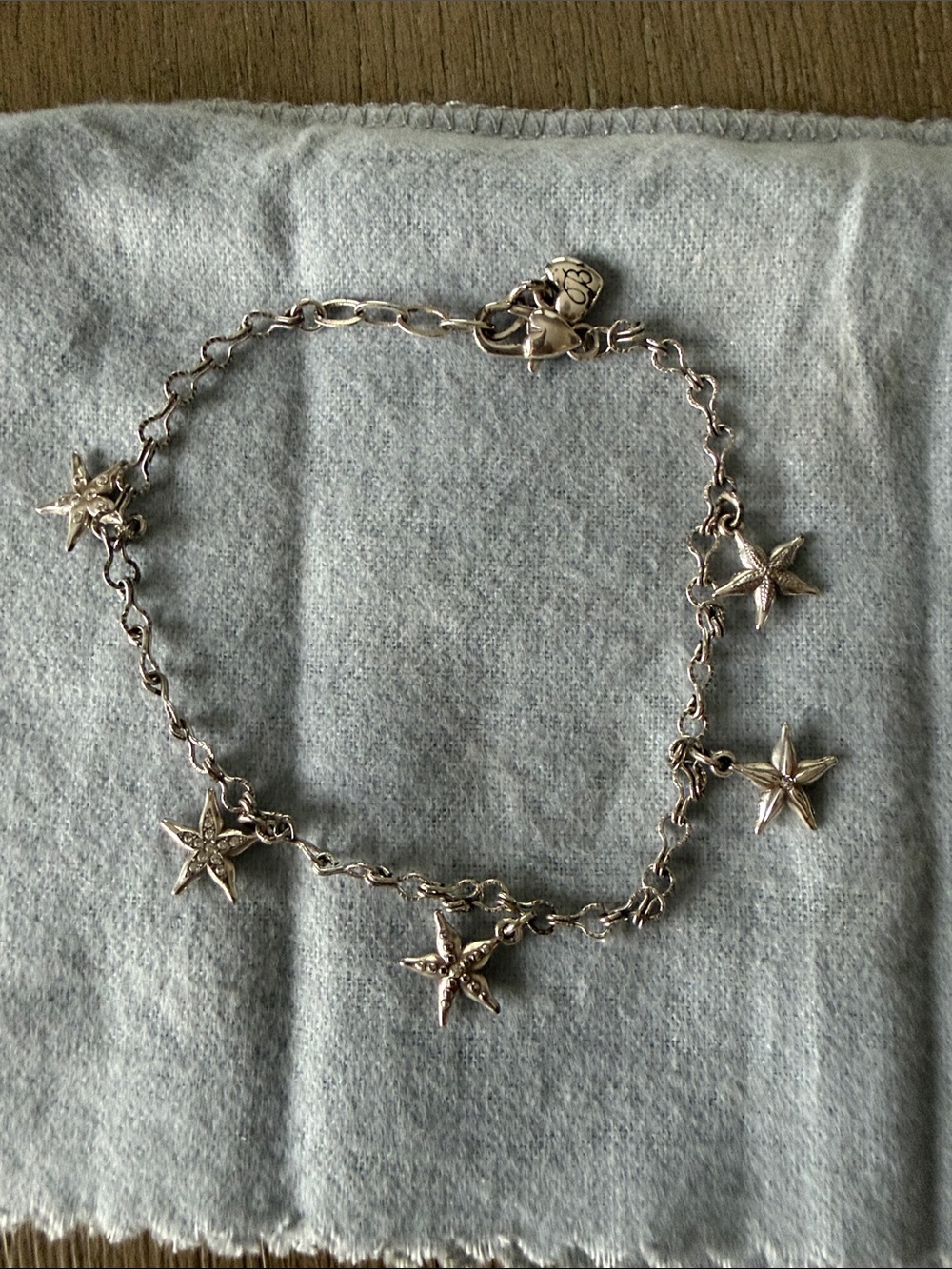 Brighton Silver Star Charm Ankle Bracelet